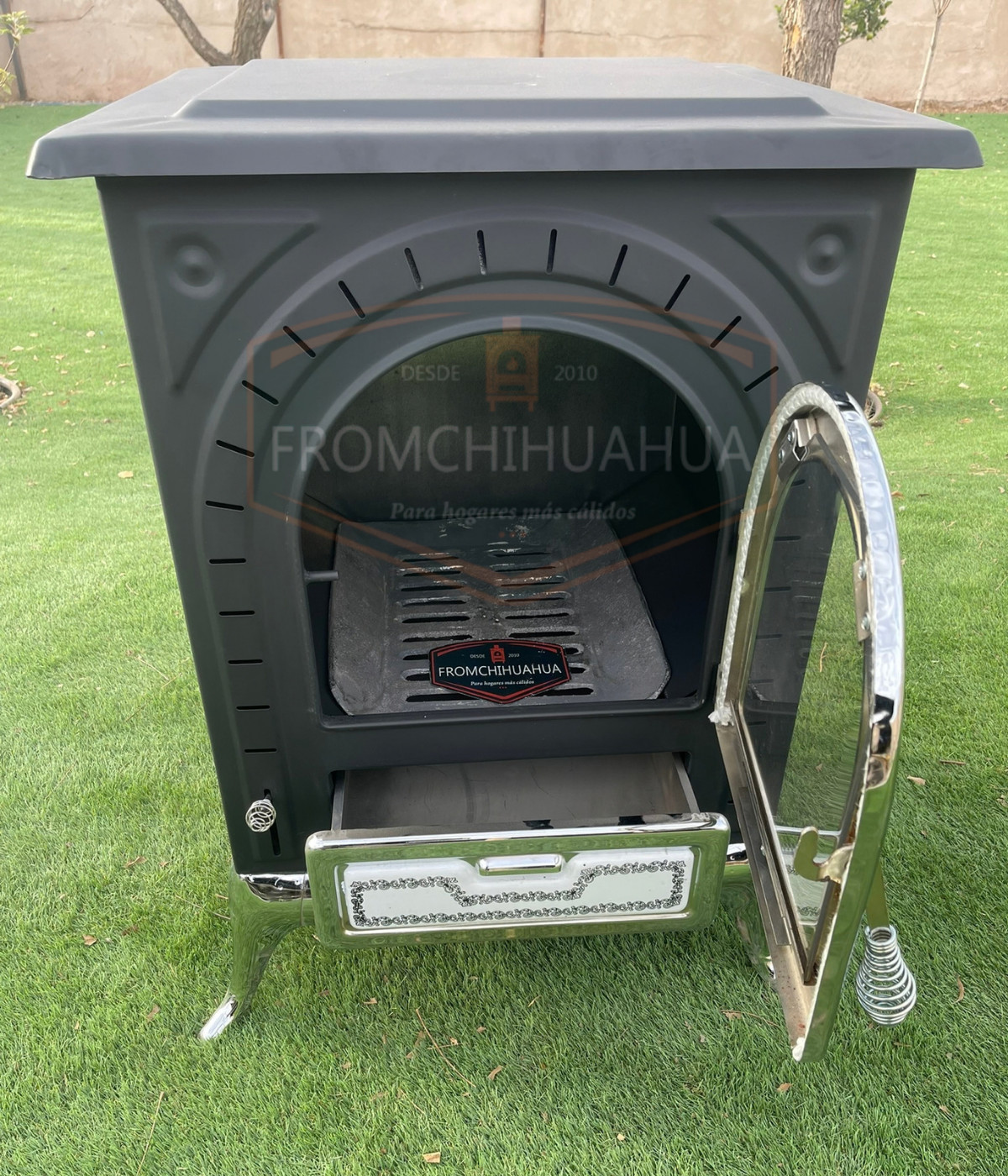 CHIMENEA KCH01 - Puerta con ventana de vidrio templado con "Detalles Cromados" .......... Envio Gratis * - Image 6