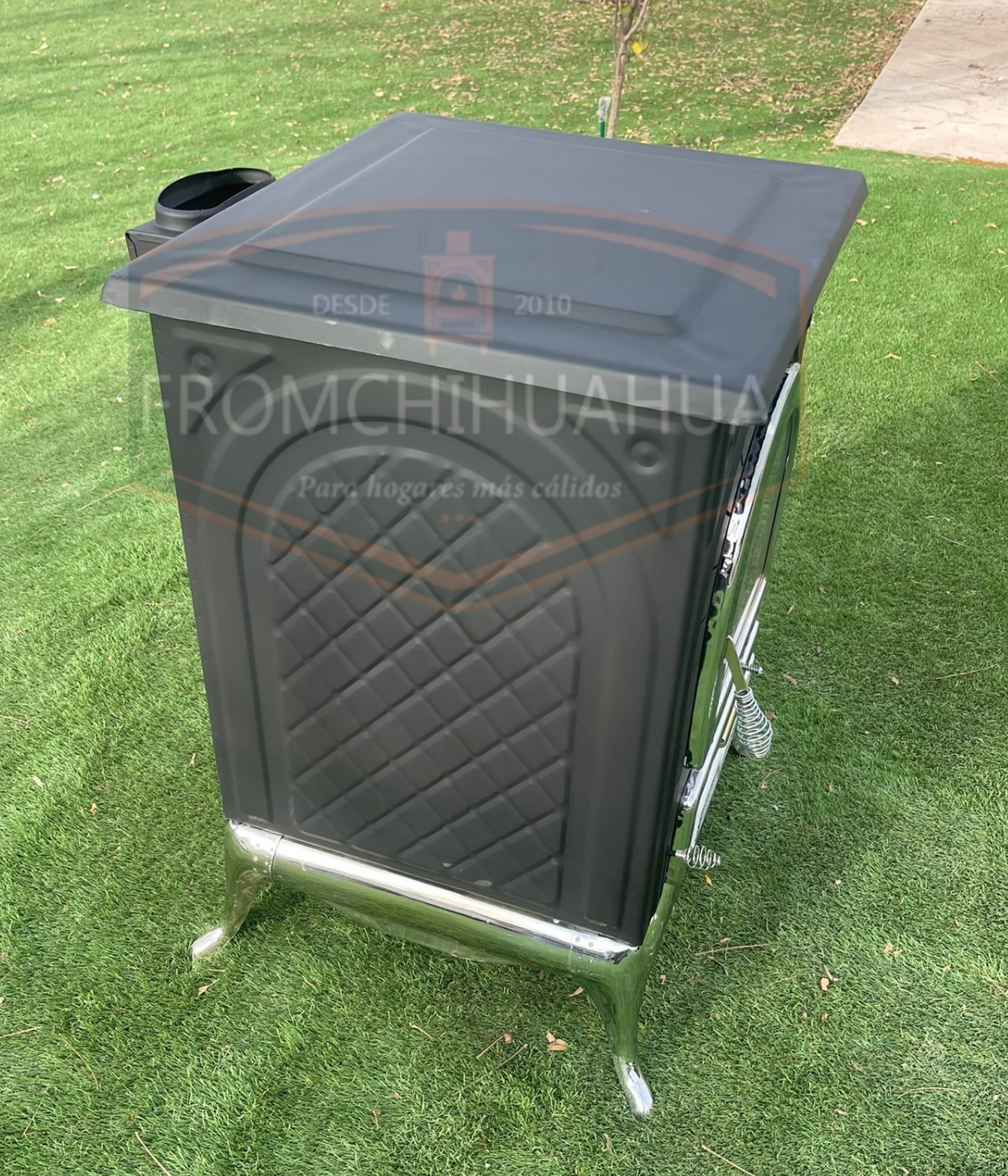 CHIMENEA KCH01 - Puerta con ventana de vidrio templado con "Detalles Cromados" .......... Envio Gratis * - Image 9