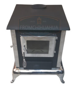 CHIMENEA CN09 - Cubierta FIERRO VACIADO, Vidrio templado, Detalles cromados ENVIO GRATIS !!*