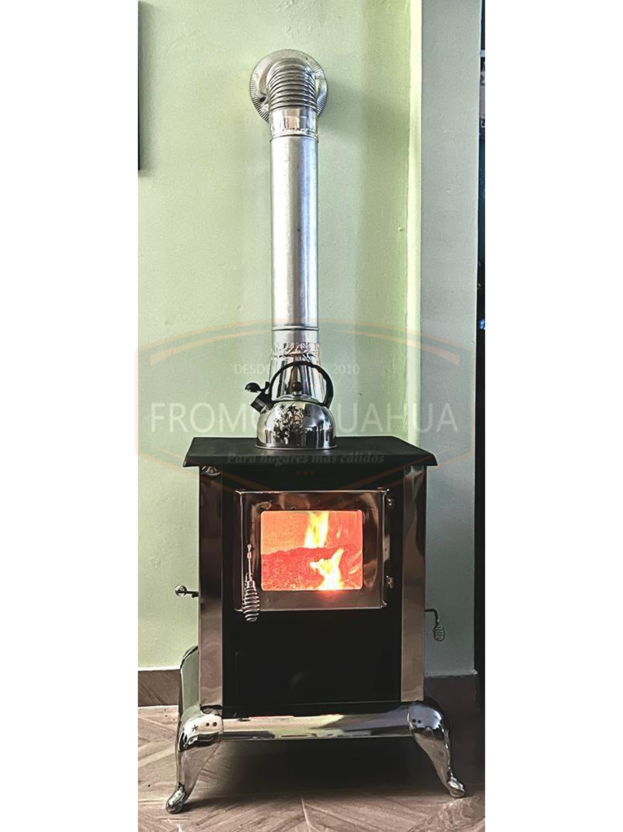 CHIMENEA CN09 - Cubierta FIERRO VACIADO, Vidrio templado, Detalles cromados ENVIO GRATIS !!* - Image 13