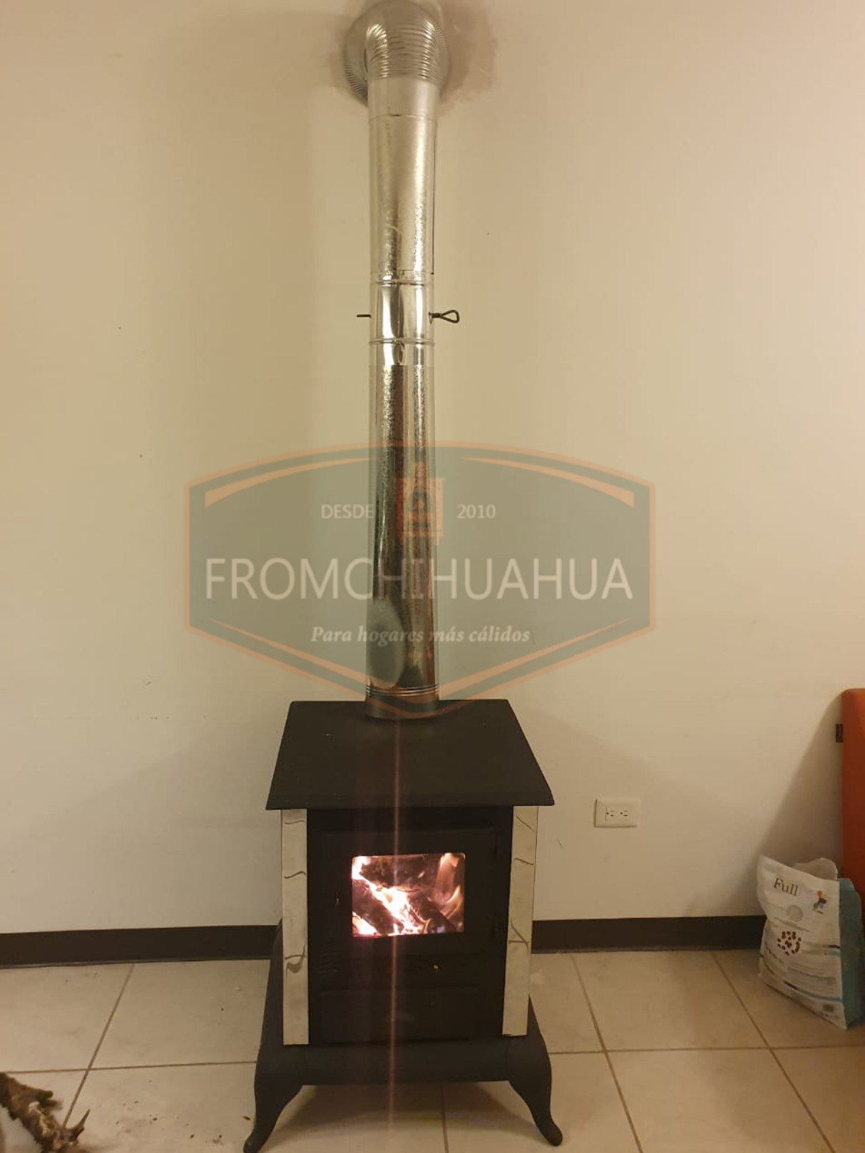 CHIMENEA CN09 - Cubierta FIERRO VACIADO, Vidrio templado, Detalles cromados ENVIO GRATIS !!* - Image 14