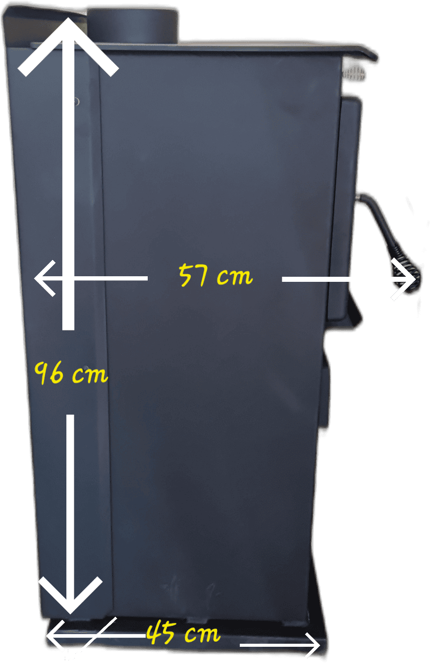 Chimenea DOBLE COMBUSTION - Cubierta placa de acero 1/4 pulgada, Puerta de Vidrio templado, Ladrillo refractario, solo pintada PORTA LEÑA.. ENVIO GRATIS !!* CH2C PL - Image 3